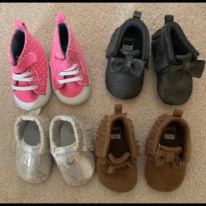 Kids 0-3 month girls shoe bundle